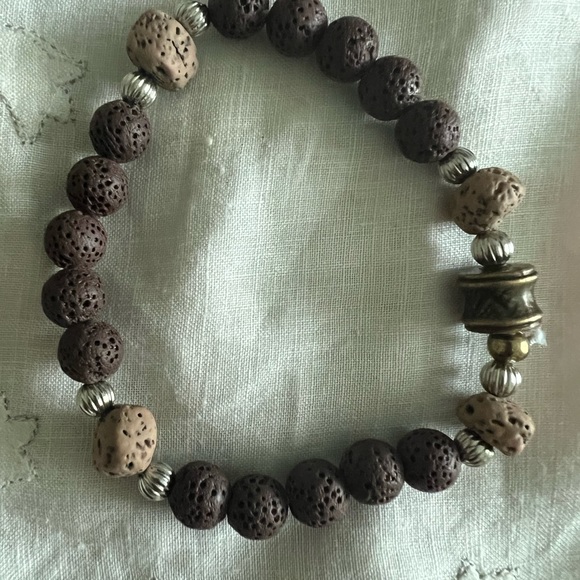 Brown Lava stone bracelets (set of 3) - Picture 10 of 14